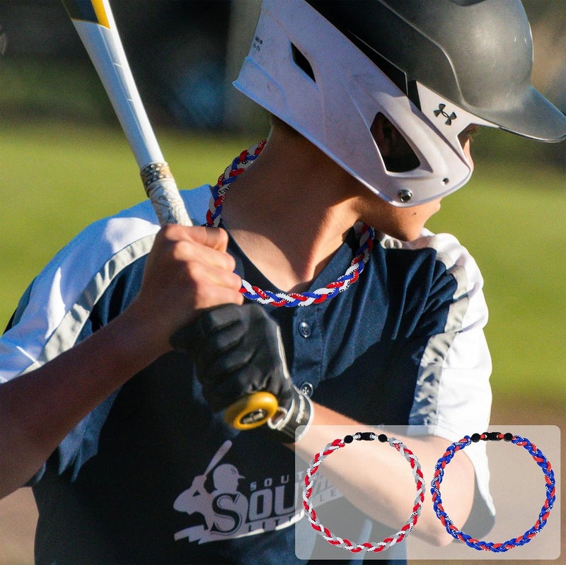 SUPBOMM 3 pcs Baseball Rope Necklaces, League Team Colors Braided Necklace, Baseball Team Gifts - Image 5